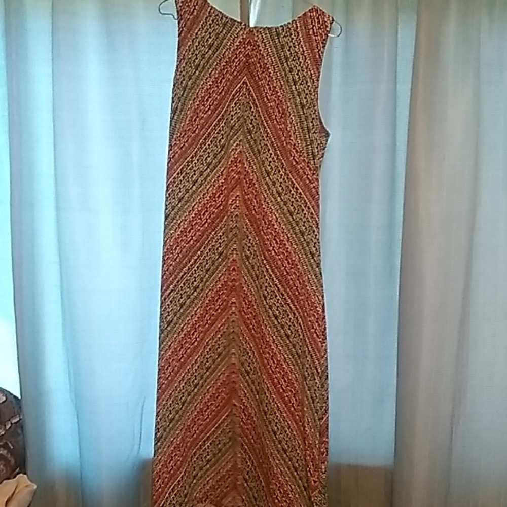 Ladies sleeveless, multicolor, sun dress